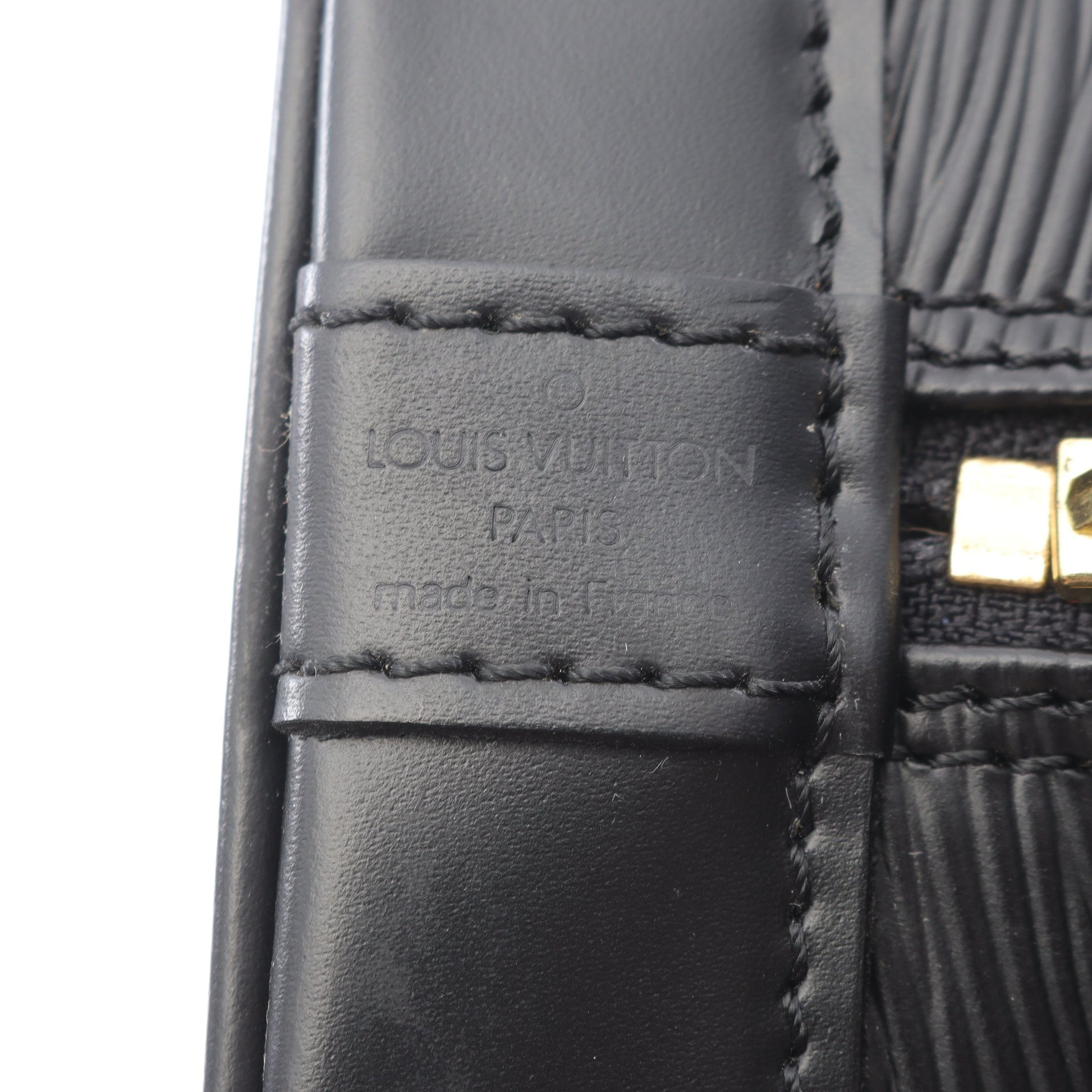 アルマ エピ ノワール ハンドバッグ レザー ブラック ルイヴィトン バッグ LOUIS VUITTON