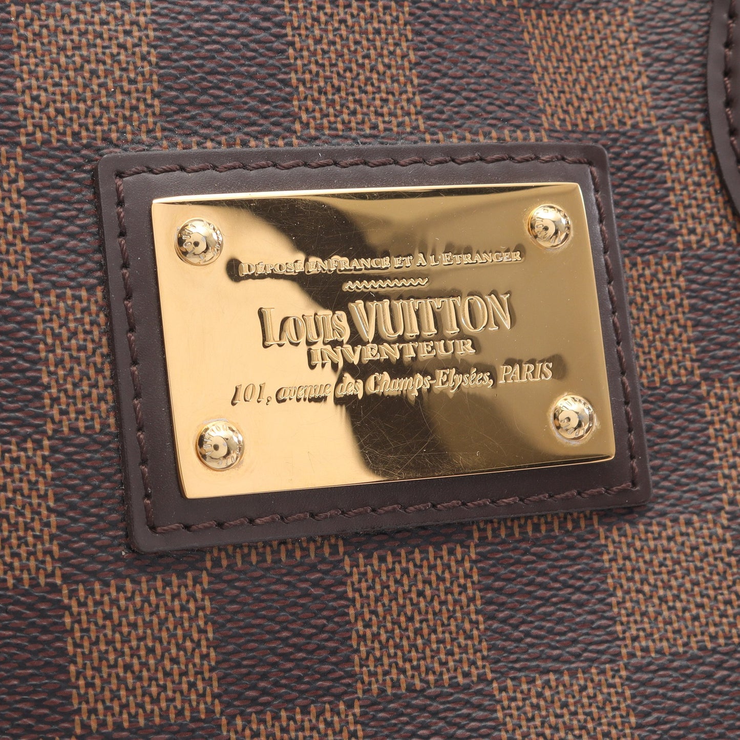 ハムステッドPM ダミエエベヌ ハンドバッグ トートバッグ PVC レザー ブラウン ルイヴィトン バッグ LOUIS VUITTON