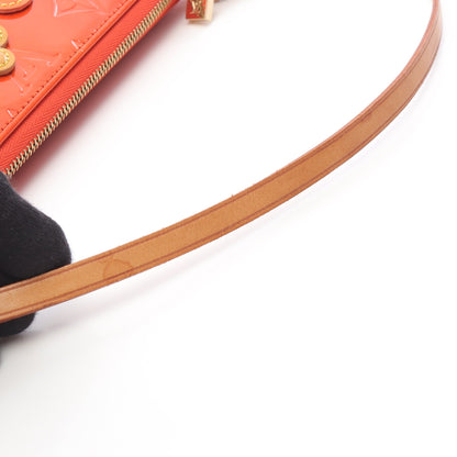 フラワーレキシントン モノグラムヴェルニ ハンドバッグ レザー オレンジレッド ルイヴィトン バッグ LOUIS VUITTON