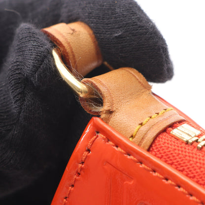 フラワーレキシントン モノグラムヴェルニ ハンドバッグ レザー オレンジレッド ルイヴィトン バッグ LOUIS VUITTON