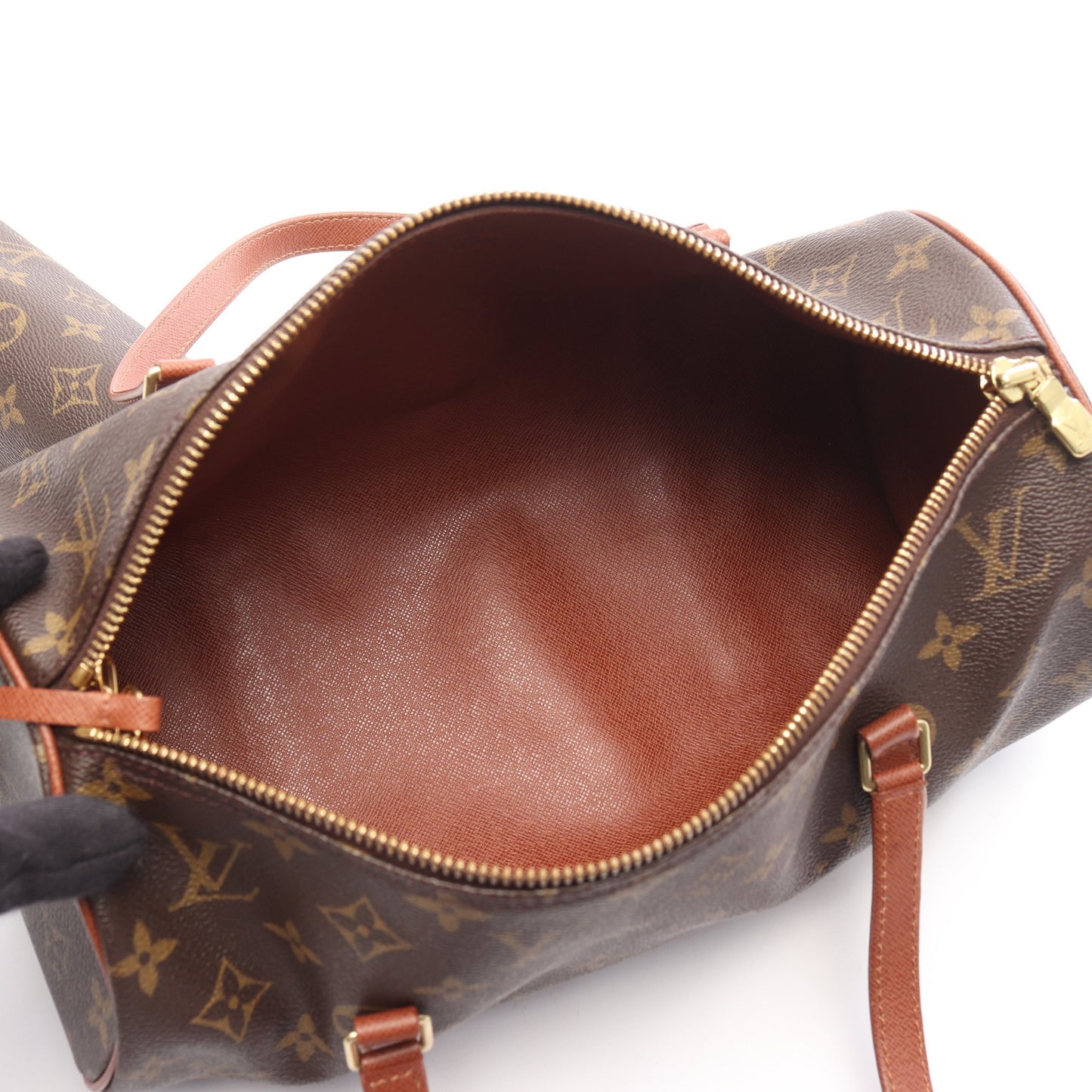 パピヨン30 モノグラム 旧型 ハンドバッグ PVC レザー ブラウン ルイヴィトン バッグ LOUIS VUITTON