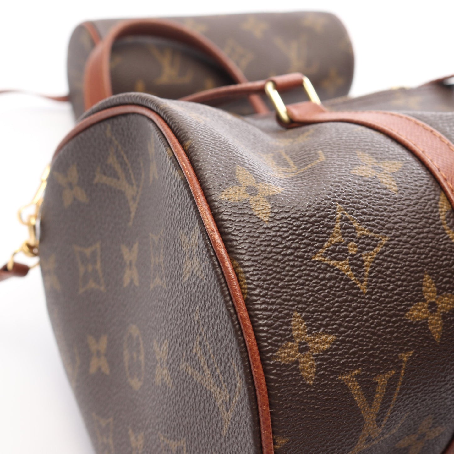 パピヨン30 モノグラム 旧型 ハンドバッグ PVC レザー ブラウン ルイヴィトン バッグ LOUIS VUITTON