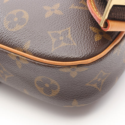 ポシェットガンジュ モノグラム ボディバッグ PVC レザー ブラウン ルイヴィトン バッグ LOUIS VUITTON