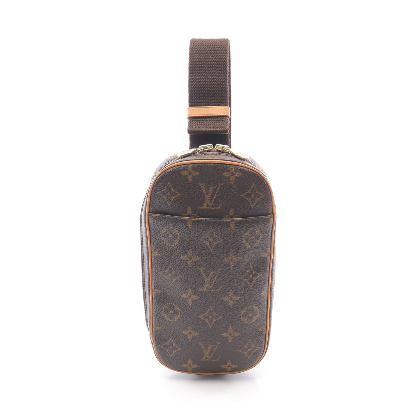 ポシェットガンジュ モノグラム ボディバッグ PVC レザー ブラウン ルイヴィトン バッグ LOUIS VUITTON