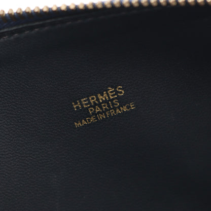 ボリード35 ブルーインディゴ ハンドバッグ クシュベル ネイビー ゴールド金具 □B刻印 エルメス バッグ HERMES