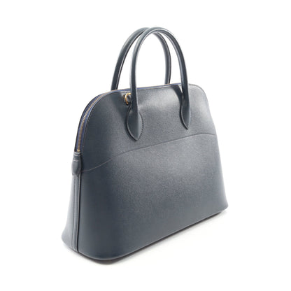 ボリード35 ブルーインディゴ ハンドバッグ クシュベル ネイビー ゴールド金具 □B刻印 エルメス バッグ HERMES