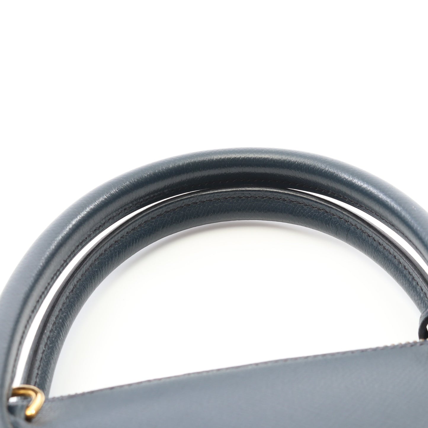 ボリード35 ブルーインディゴ ハンドバッグ クシュベル ネイビー ゴールド金具 □B刻印 エルメス バッグ HERMES