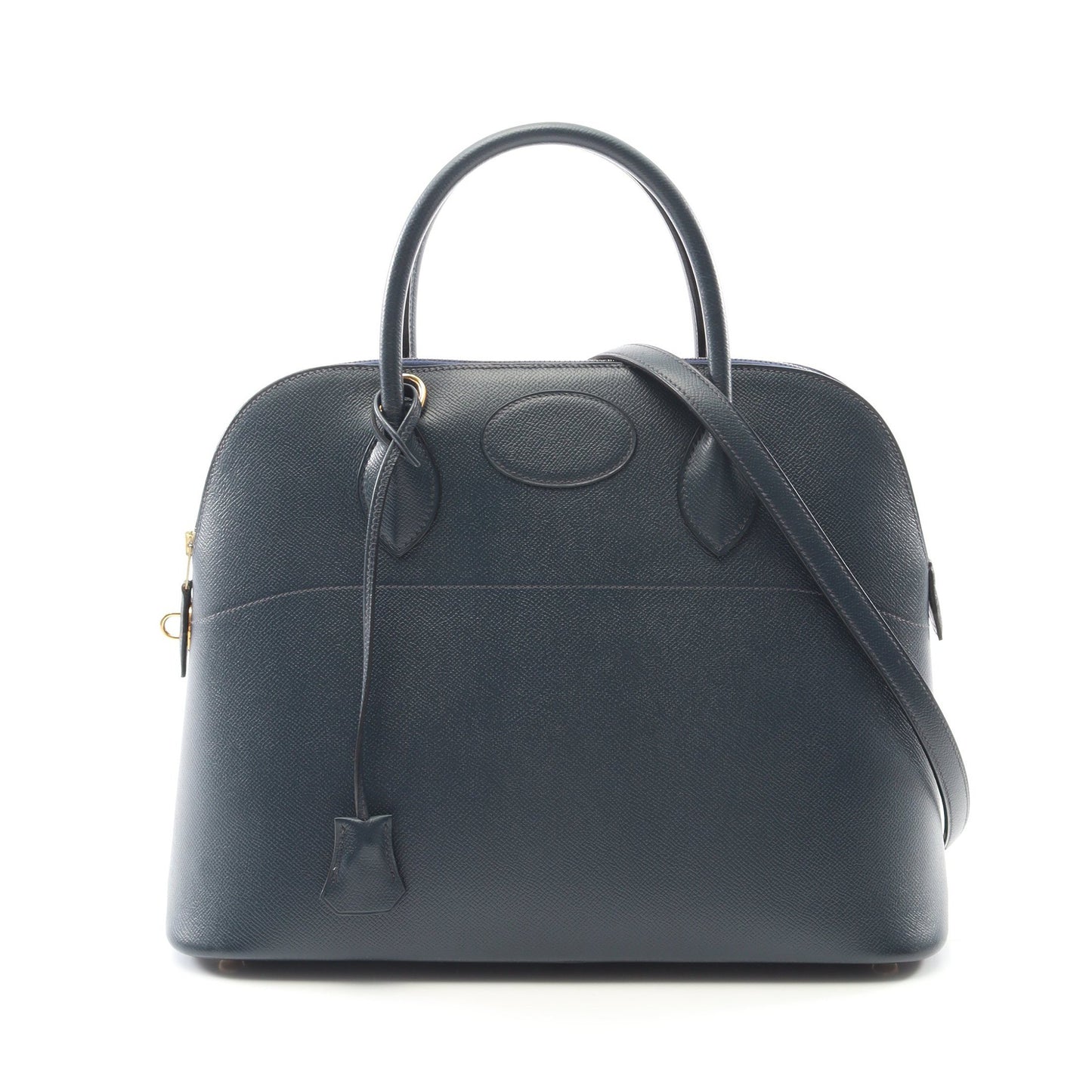 ボリード35 ブルーインディゴ ハンドバッグ クシュベル ネイビー ゴールド金具 □B刻印 エルメス バッグ HERMES