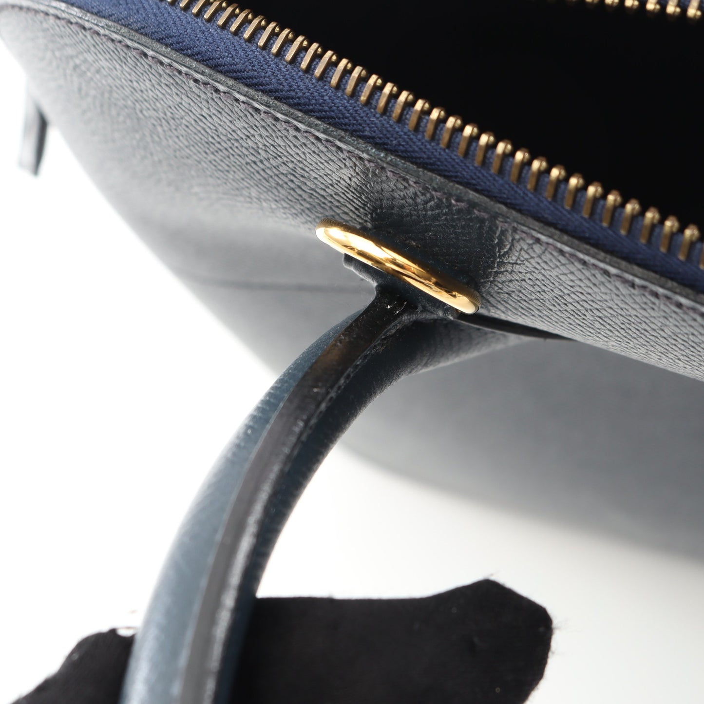 ボリード35 ブルーインディゴ ハンドバッグ クシュベル ネイビー ゴールド金具 □B刻印 エルメス バッグ HERMES