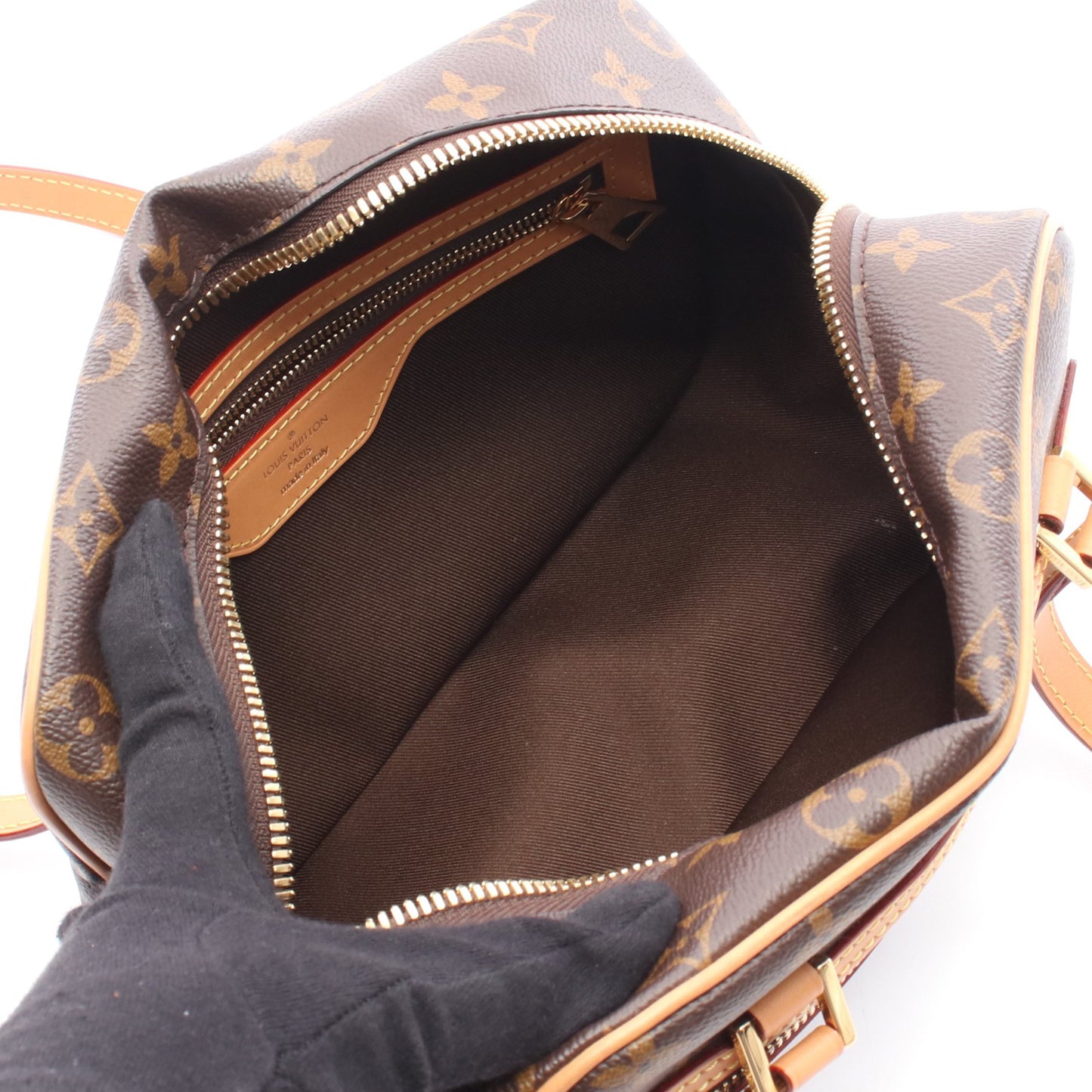 シテ モノグラム ショルダーバッグ PVC レザー ブラウン ルイヴィトン バッグ LOUIS VUITTON