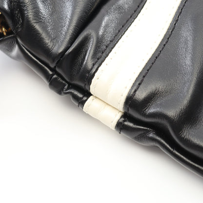 シャネル22 バックパック ナップサック レザー ブラック ホワイト ゴールド金具 シャネル バッグ CHANEL