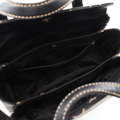 ワイルドステッチ ハンドバッグ トートバッグ レザー ブラック ゴールド金具 シャネル バッグ CHANEL