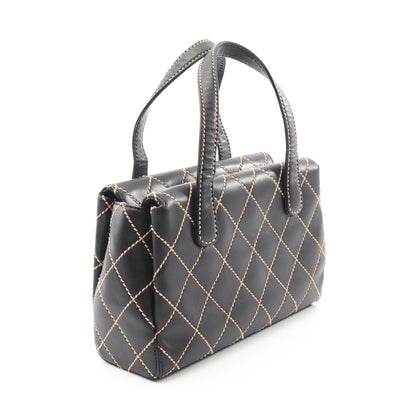 ワイルドステッチ ハンドバッグ トートバッグ レザー ブラック ゴールド金具 シャネル バッグ CHANEL