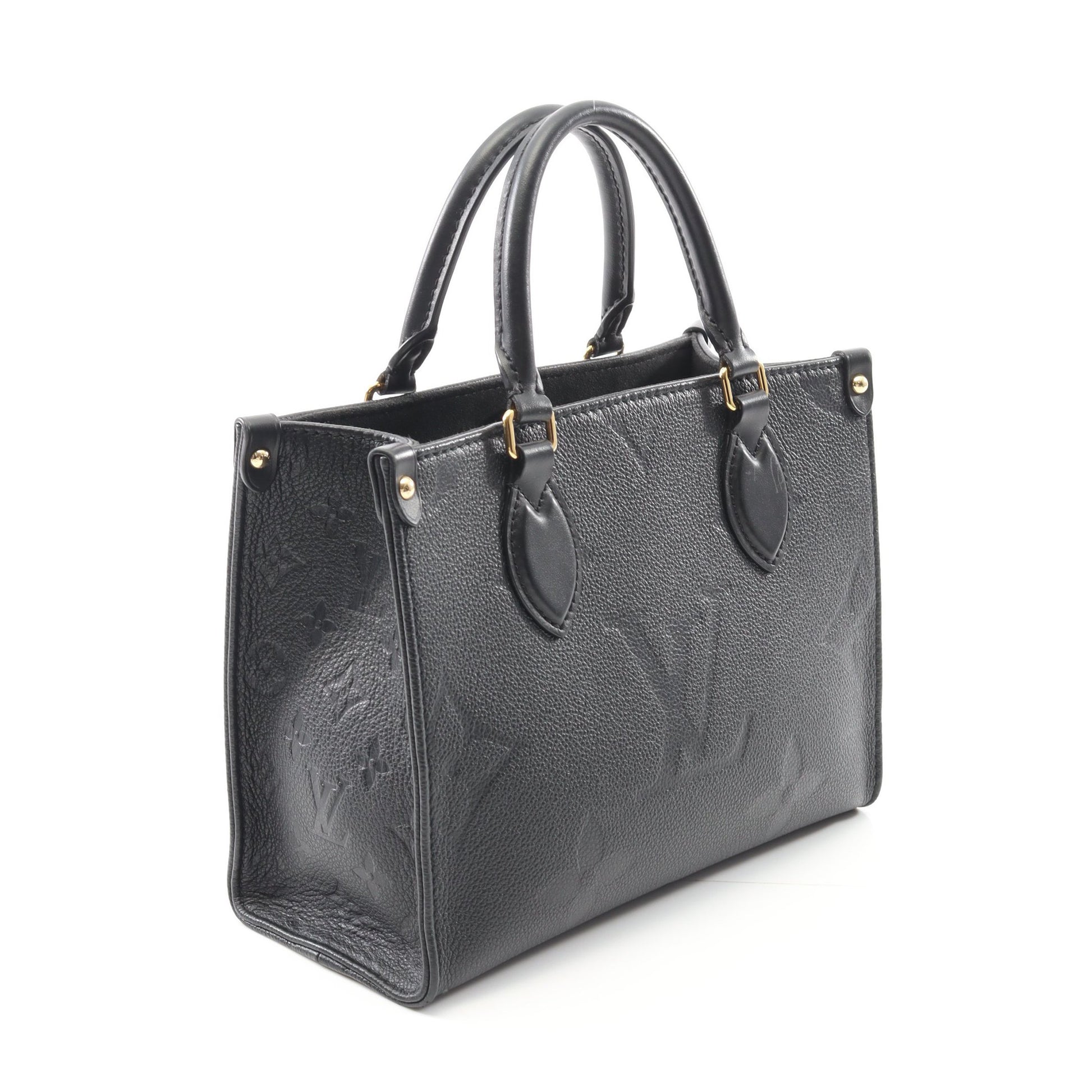 オンザゴーPM モノグラムアンプラント ノワール ハンドバッグ レザー ブラック 2WAY ルイヴィトン バッグ LOUIS VUITTON