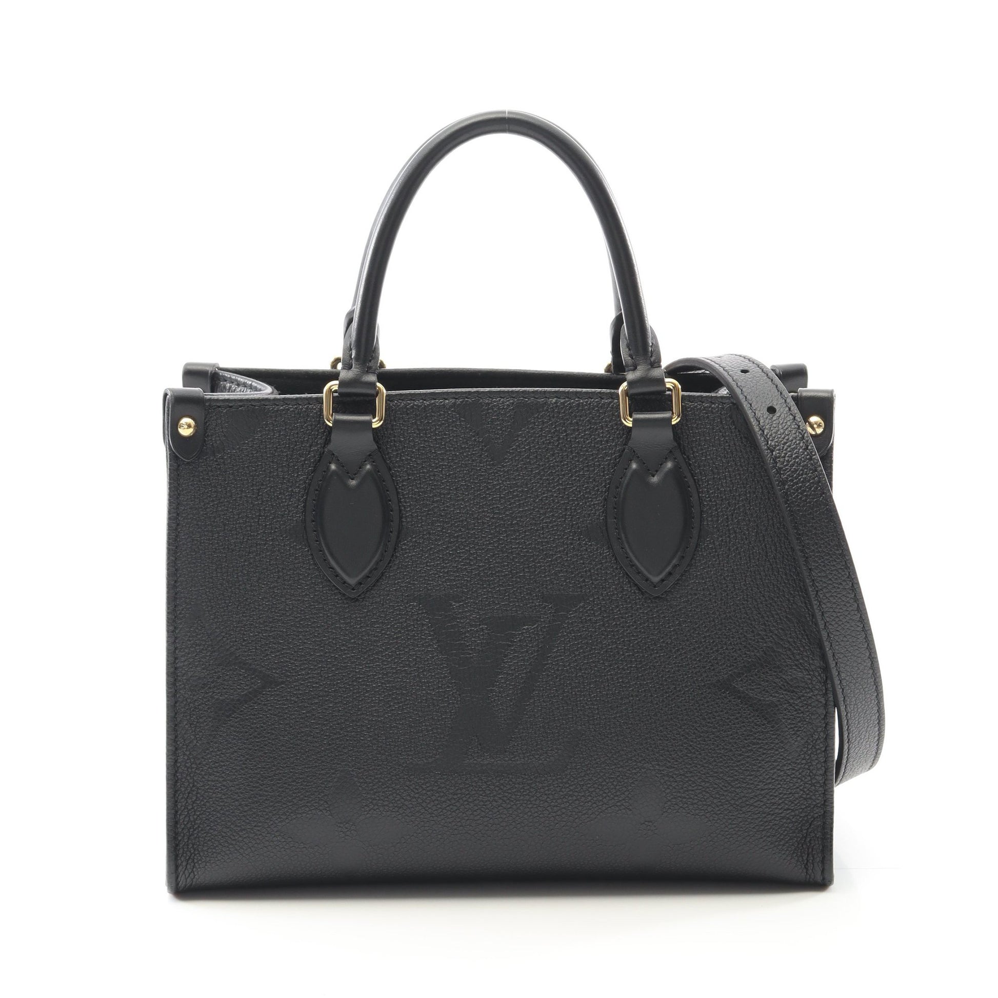 オンザゴーPM モノグラムアンプラント ノワール ハンドバッグ レザー ブラック 2WAY ルイヴィトン バッグ LOUIS VUITTON
