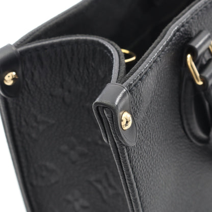 オンザゴーPM モノグラムアンプラント ノワール ハンドバッグ レザー ブラック 2WAY ルイヴィトン バッグ LOUIS VUITTON