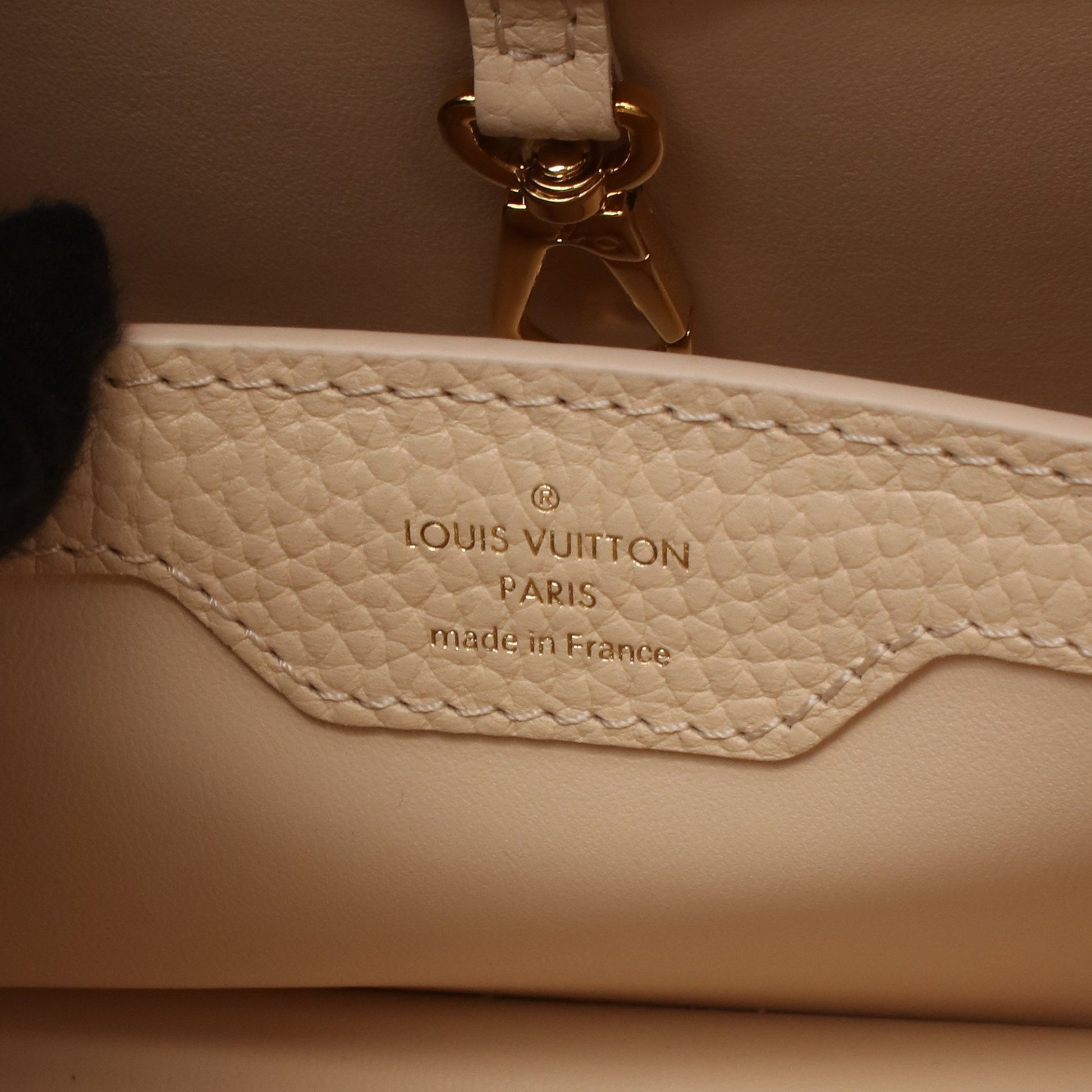 カプシーヌBB ハンドバッグ ツイード レザー ラフィア ベージュ アイボリー マルチカラー 2WAY ルイヴィトン バッグ LOUIS VUITTON