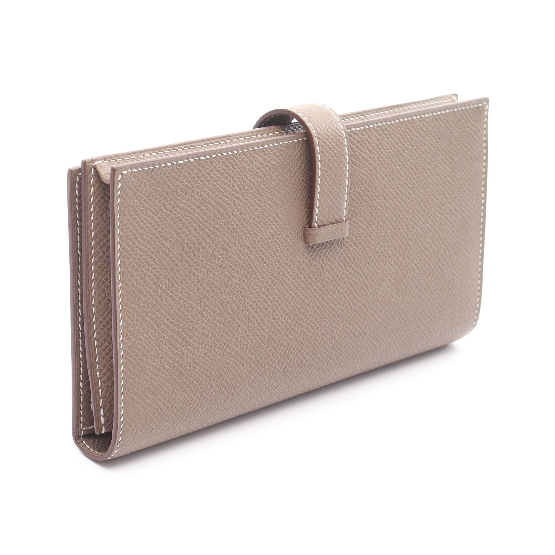 ベアンスフレ エトゥープ 二つ折り長財布 ヴォーエプソン グレー  