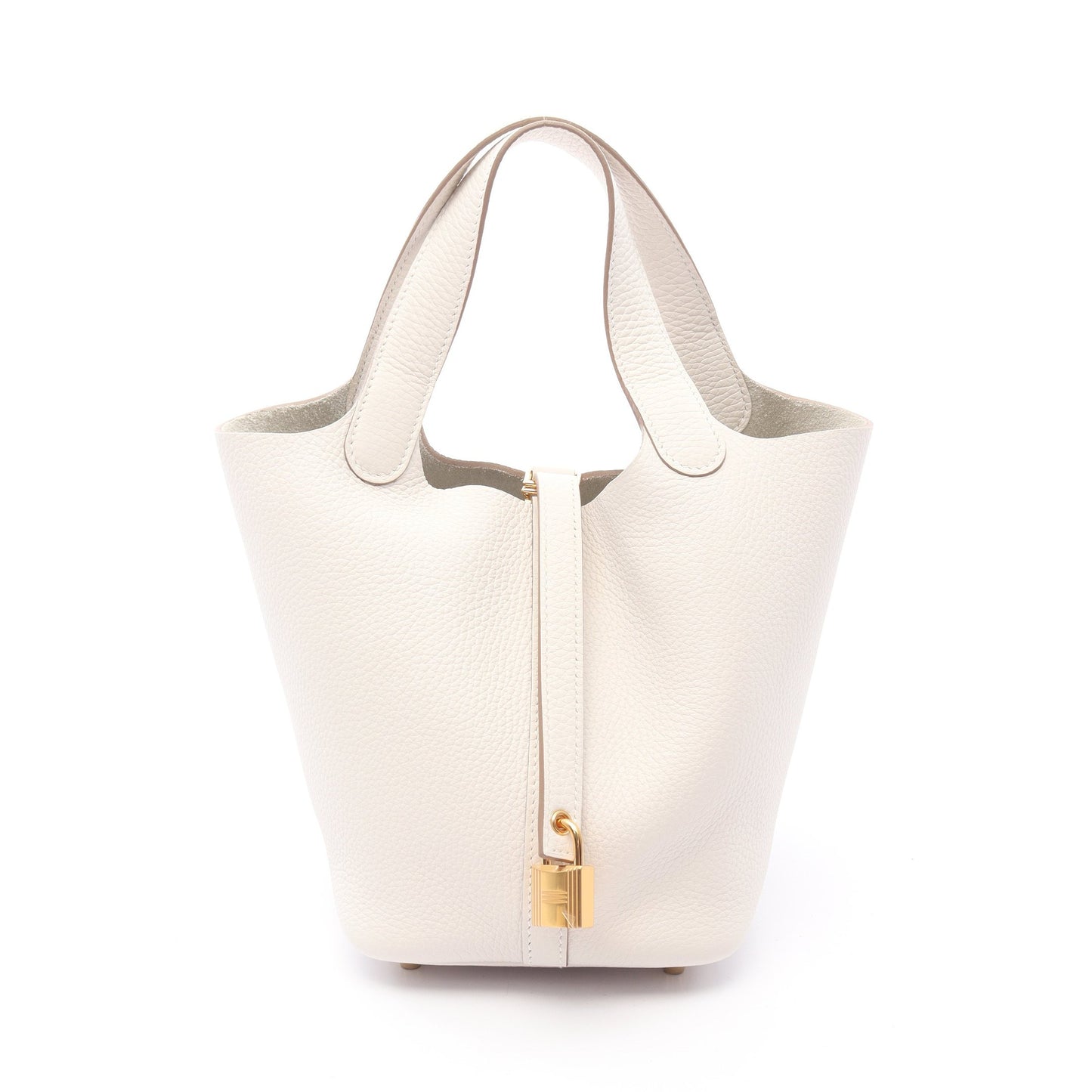 ピコタンロックPM グリペール ハンドバッグ トリヨンクレマンス オフホワイト ゴールド金具 W刻印 エルメス バッグ HERMES