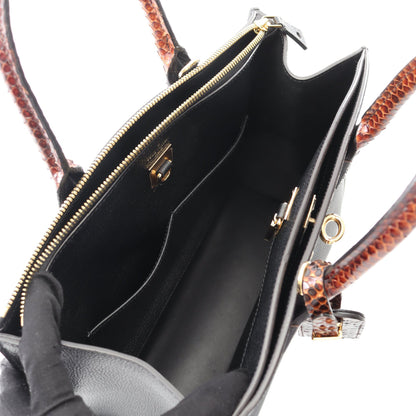 シティスティーマーMM ノワール ハンドバッグ レザー パイソン ブラック ブラウン 2WAY ルイヴィトン バッグ LOUIS VUITTON