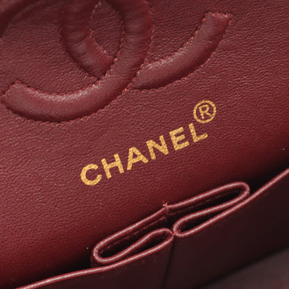 マトラッセ Wフラップ Wチェーンショルダーバッグ ラムスキン ブラック ゴールド金具 シャネル バッグ CHANEL