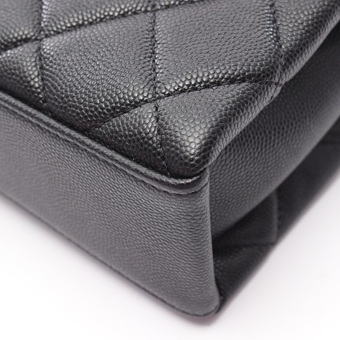 マトラッセ トップハンドル チェーンショルダーバッグ キャビアスキン ブラック ゴールド金具 2WAY シャネル バッグ CHANEL