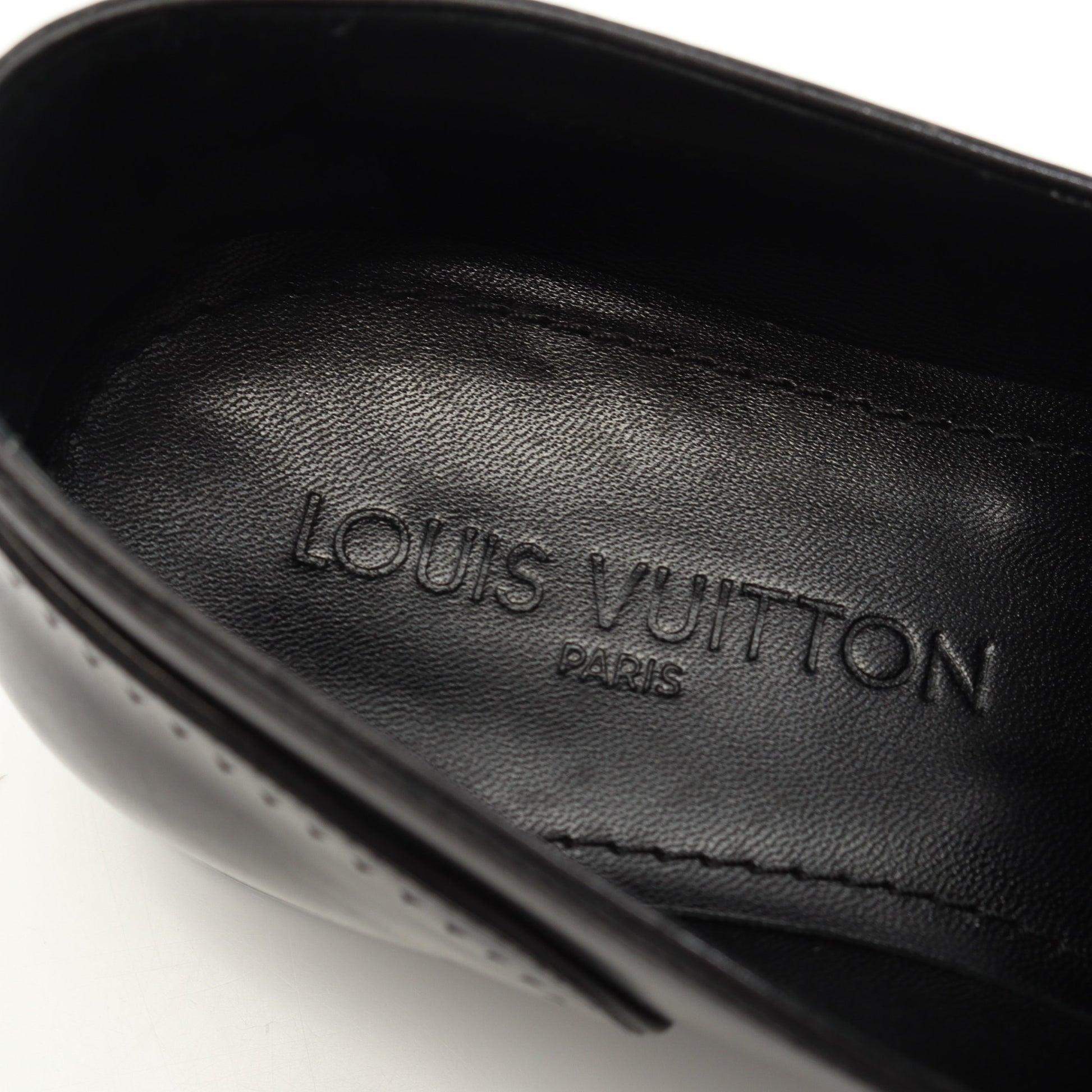 LVロゴ ローファー レザー ブラック ルイヴィトン シューズ LOUIS VUITTON