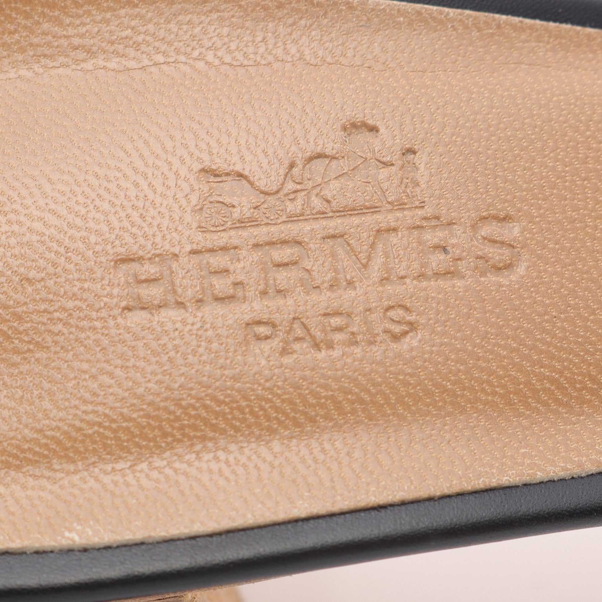 オアジス ミュール サンダル レザー ブラック ブラウン エルメス シューズ HERMES