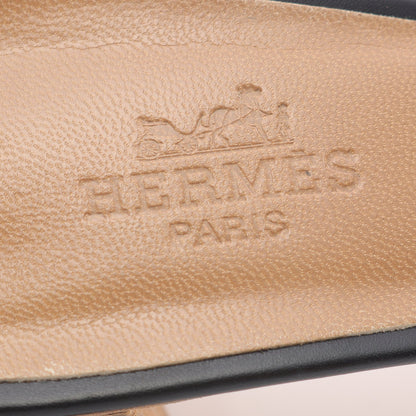 オアジス ミュール サンダル レザー ブラック ブラウン エルメス シューズ HERMES