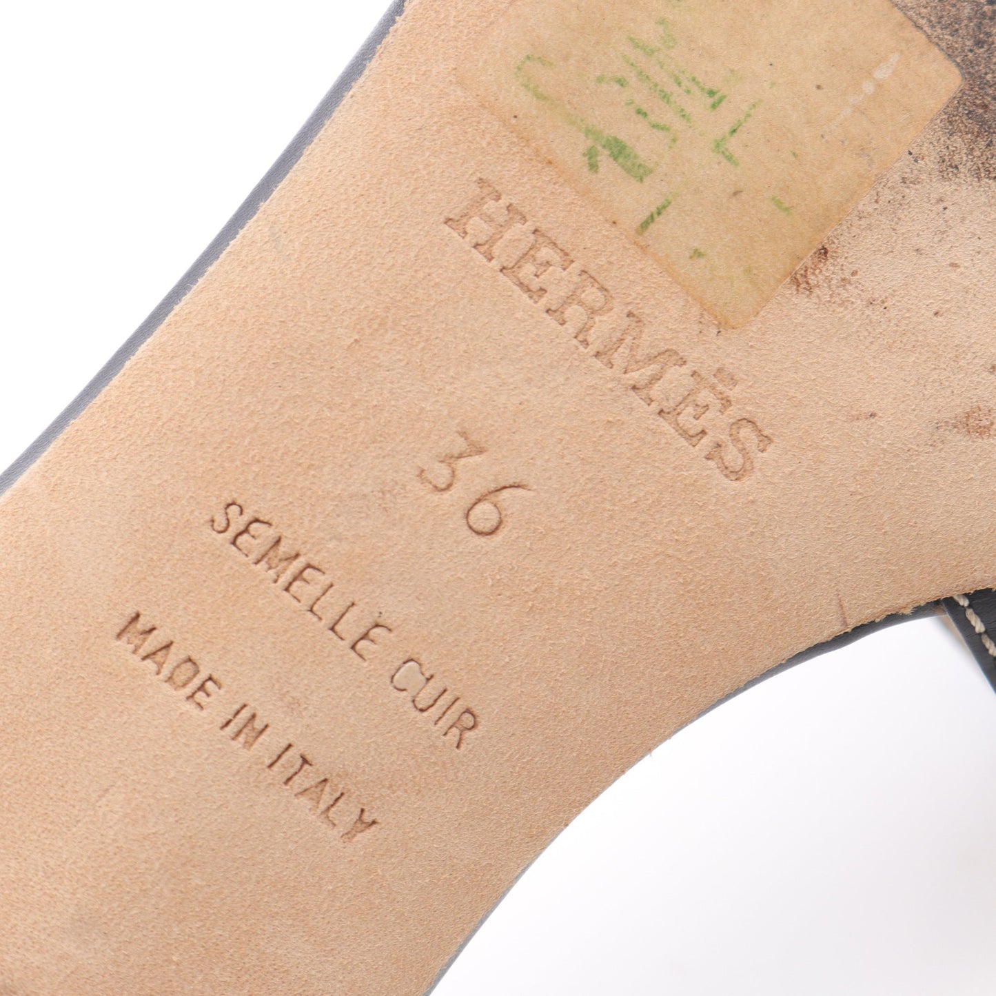 オアジス ミュール サンダル レザー ブラック ブラウン エルメス シューズ HERMES