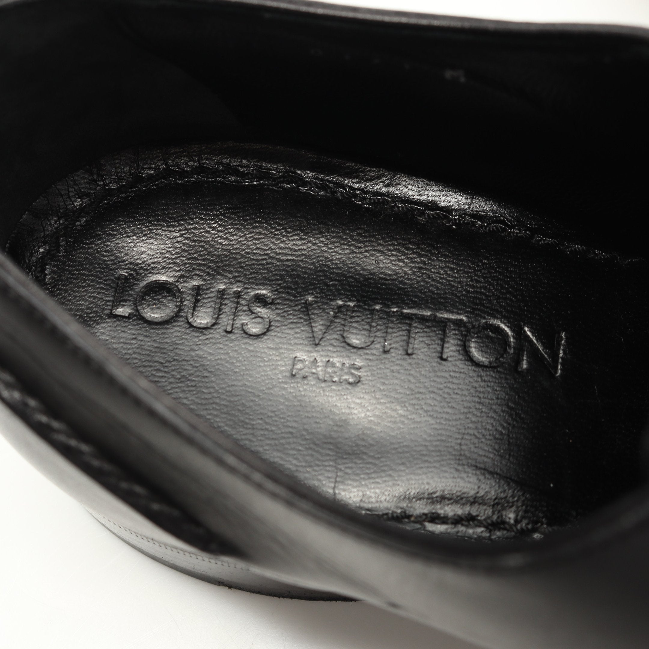 ルイヴィトン　ブラック オックスフォードシューズ LOUIS VUITTON - 未使用 ルイヴィトン LOUIS VUITTON レザーシューズ