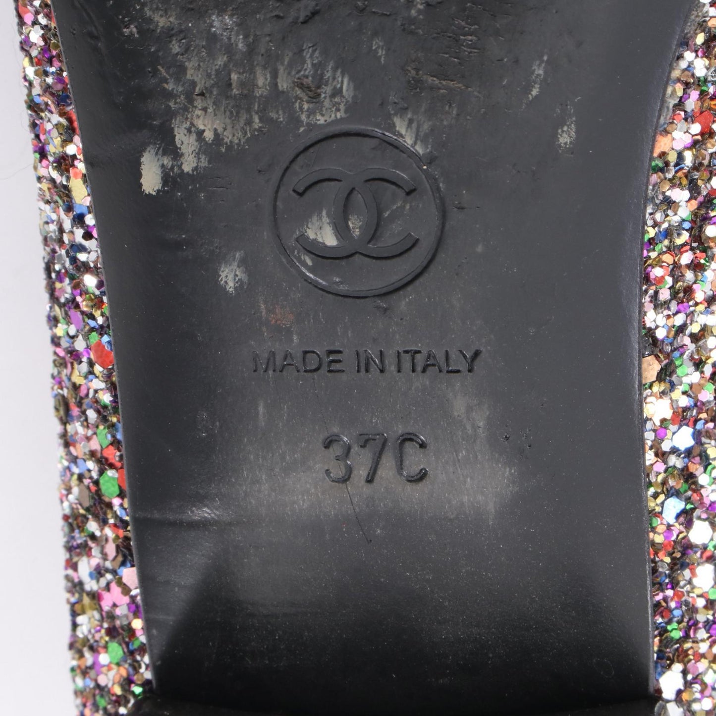 ココマーク パンプス エナメルレザー ブラック マルチカラー グリッター シャネル シューズ CHANEL