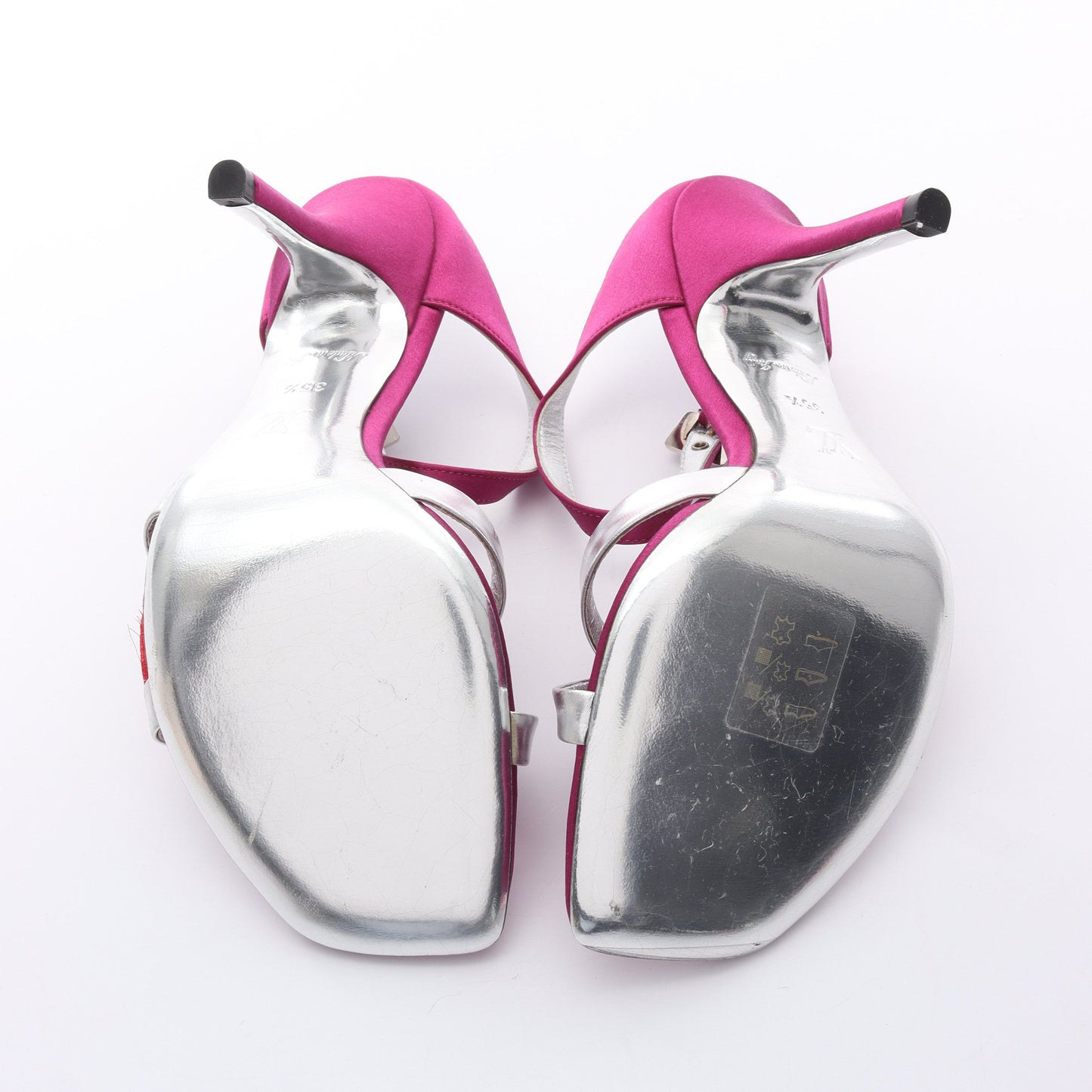 LVロゴ サンダル フラワー サテン レザー ピンクパープル レッド シルバー ルイヴィトン シューズ LOUIS VUITTON