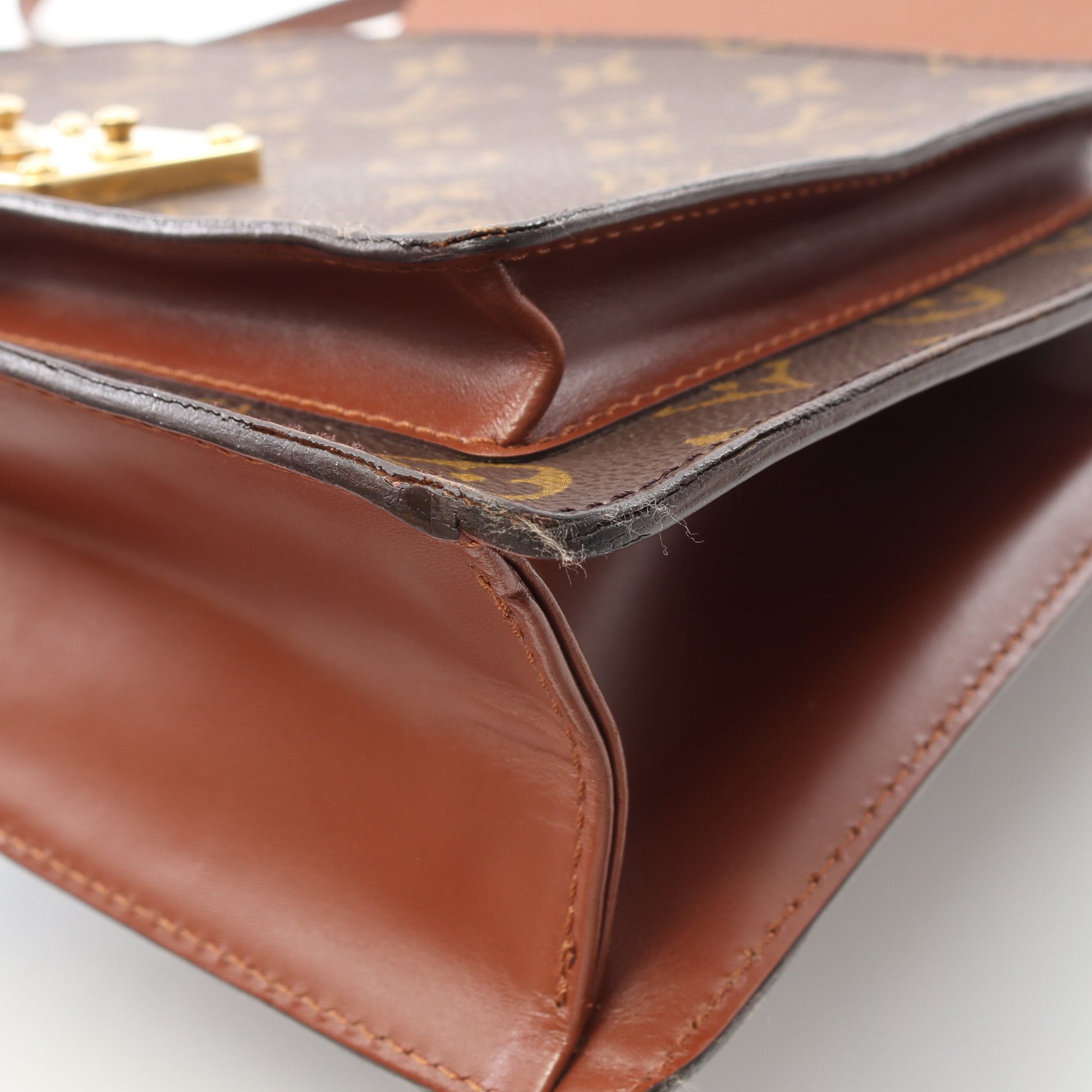 モンソー モノグラム ハンドバッグ PVC レザー ブラウン 2WAY ルイヴィトン バッグ LOUIS VUITTON