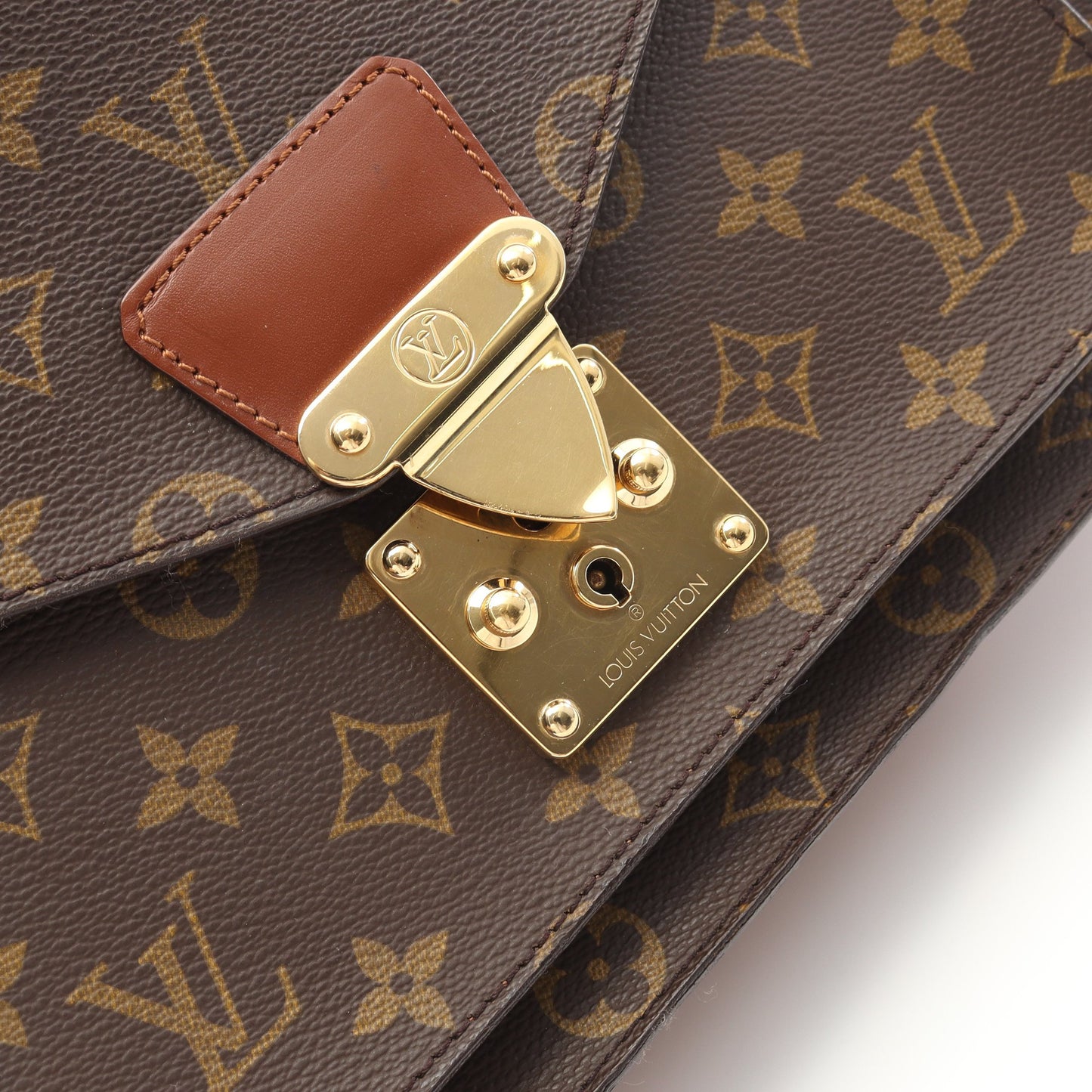 モンソー モノグラム ハンドバッグ PVC レザー ブラウン 2WAY ルイヴィトン バッグ LOUIS VUITTON