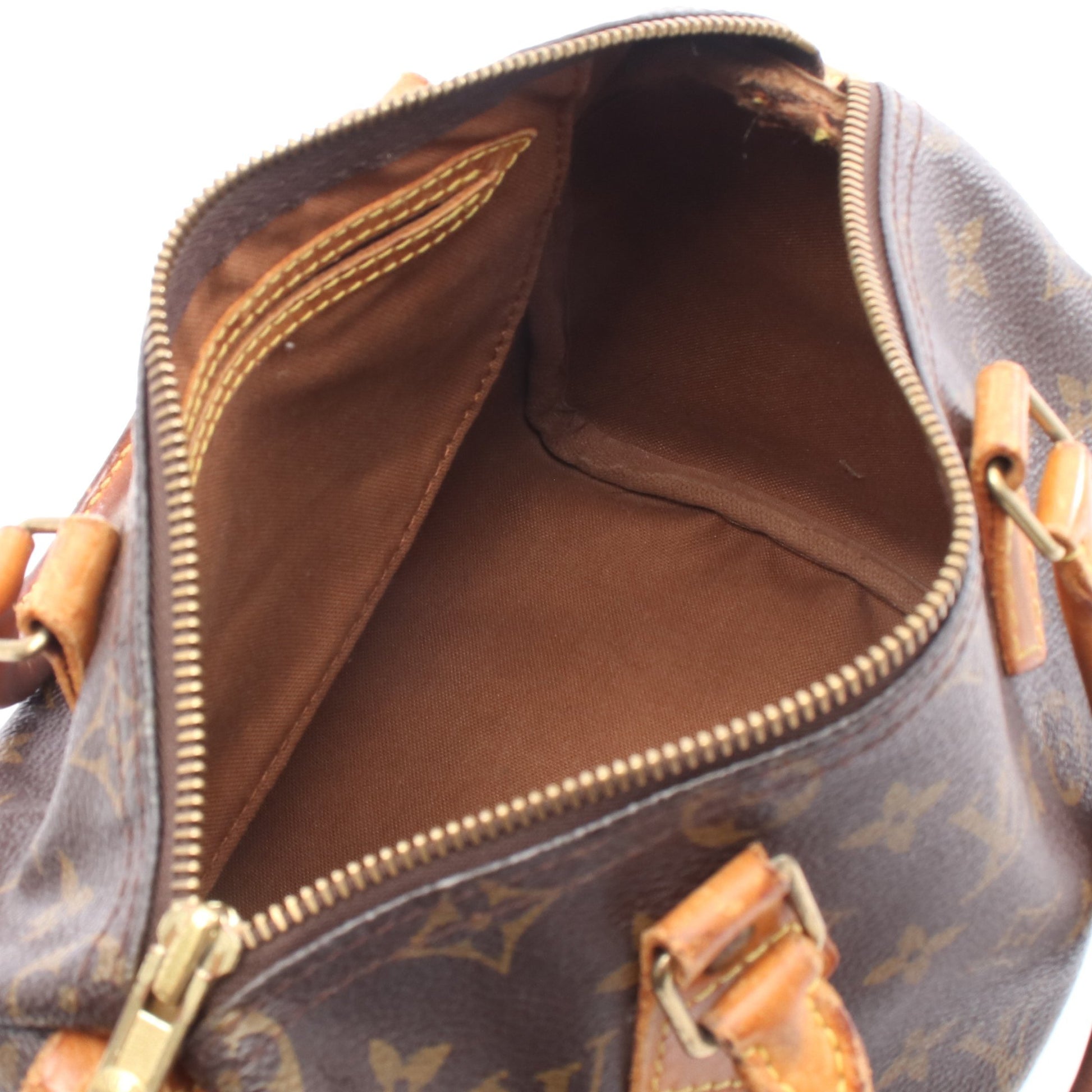 スピーディ25 モノグラム ハンドバッグ PVC レザー ブラウン ルイヴィトン バッグ LOUIS VUITTON