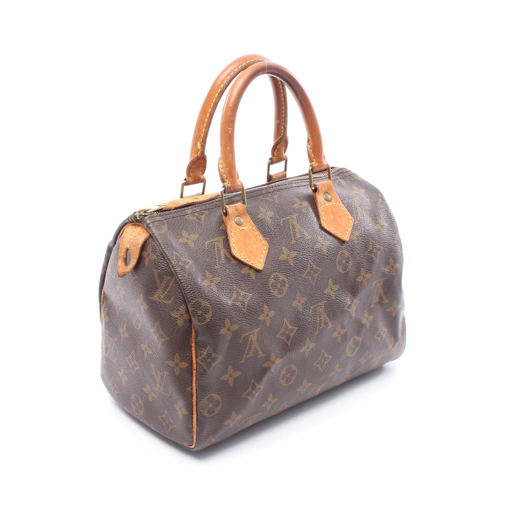 スピーディ25 モノグラム ハンドバッグ PVC レザー ブラウン ルイヴィトン バッグ LOUIS VUITTON