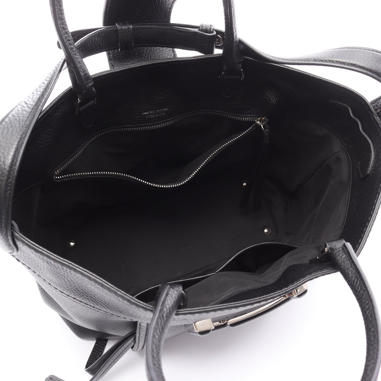 ダブルT ショッピングバッグ ワンショルダーバッグ レザー ブラック 2WAY トッズ バッグ TOD'S