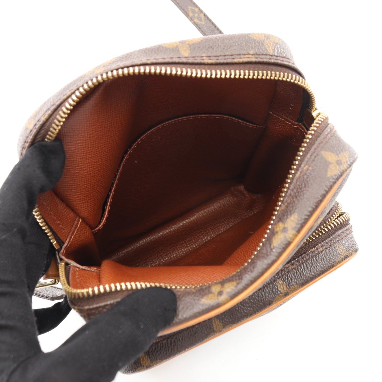 アマゾン モノグラム ショルダーバッグ PVC レザー ブラウン ルイヴィトン バッグ LOUIS VUITTON