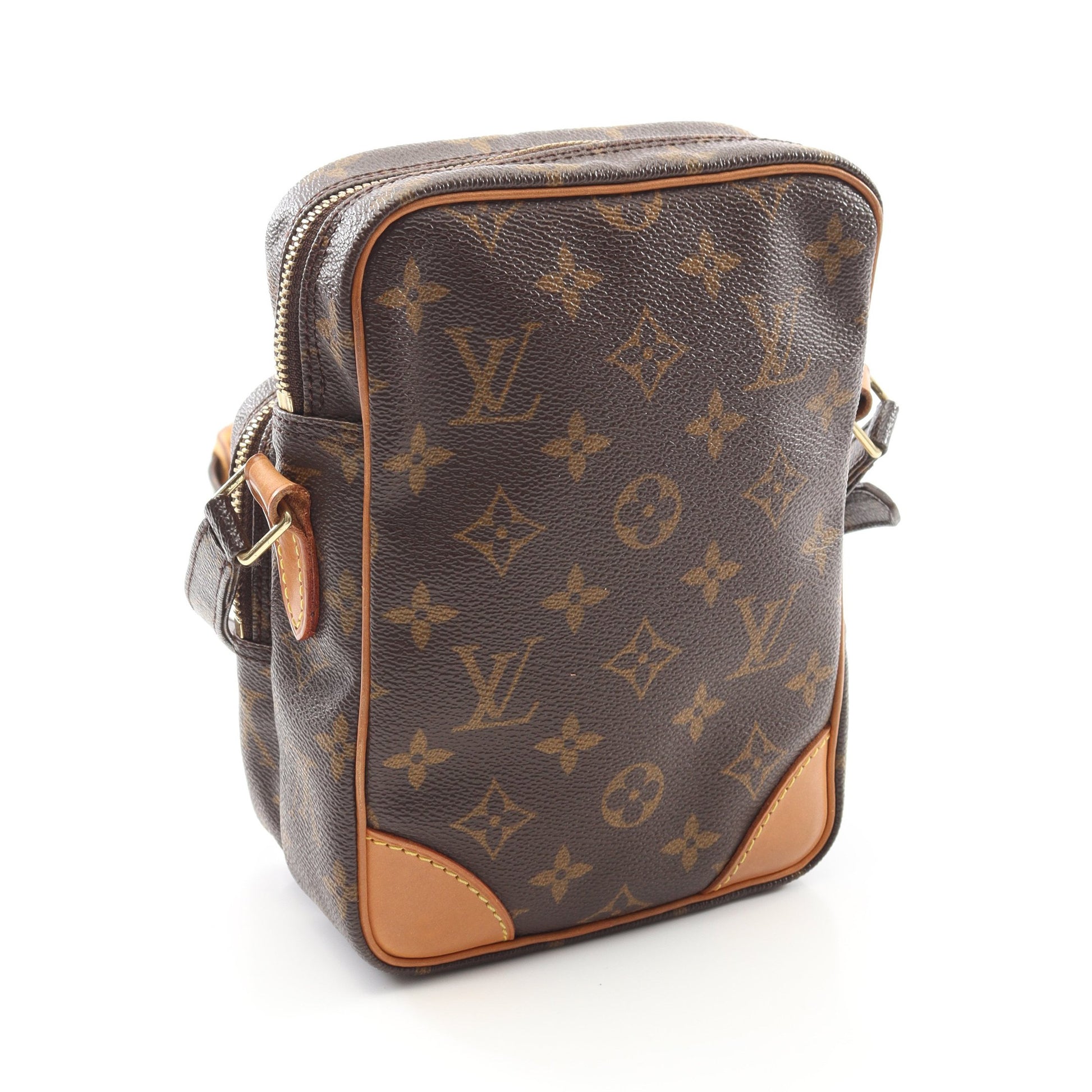 アマゾン モノグラム ショルダーバッグ PVC レザー ブラウン ルイヴィトン バッグ LOUIS VUITTON