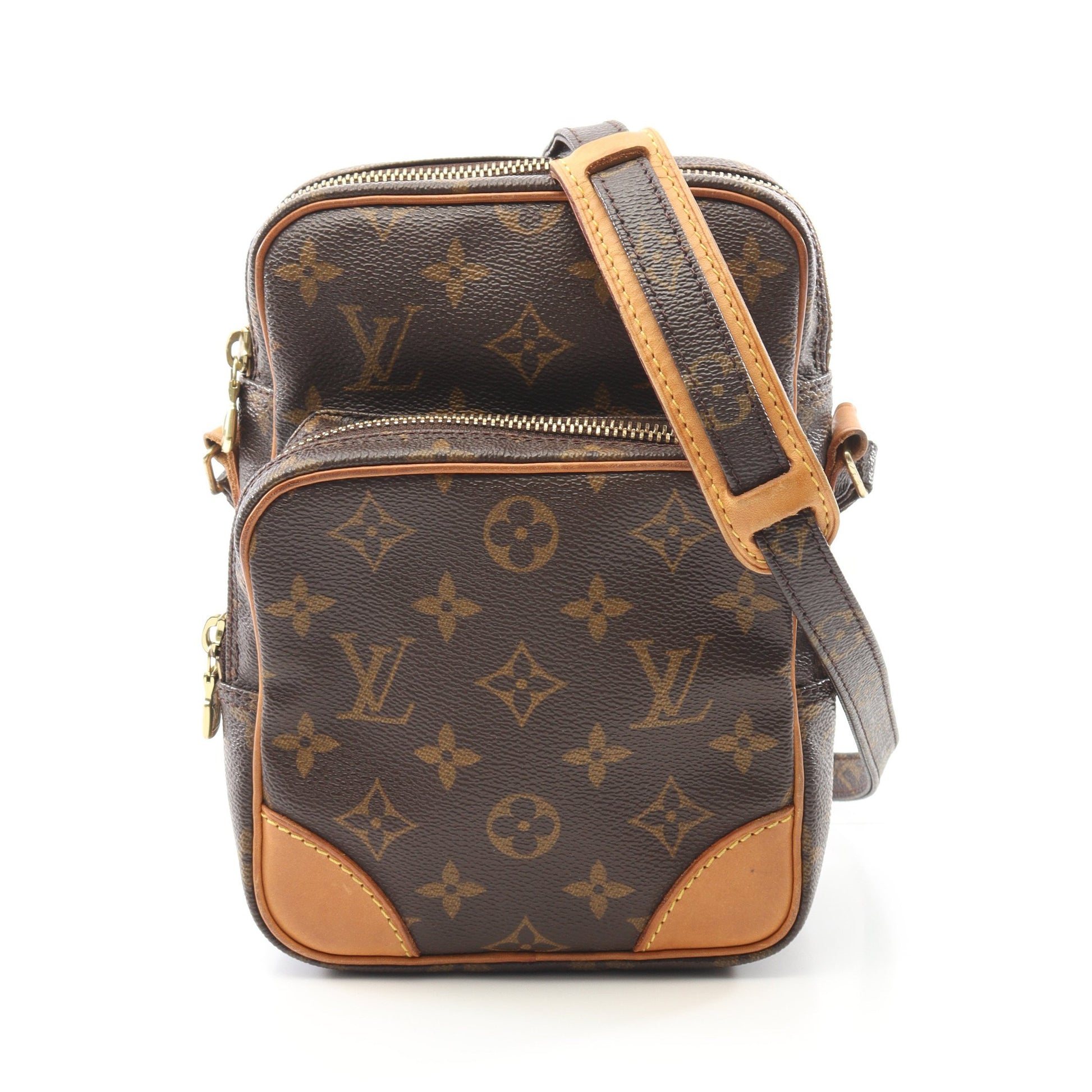 アマゾン モノグラム ショルダーバッグ PVC レザー ブラウン ルイヴィトン バッグ LOUIS VUITTON
