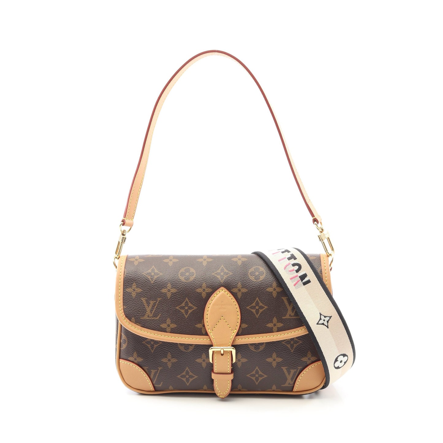 ディアヌ NM PM モノグラム ショルダーバッグ PVC レザー ブラウン 2WAY ルイヴィトン バッグ LOUIS VUITTON