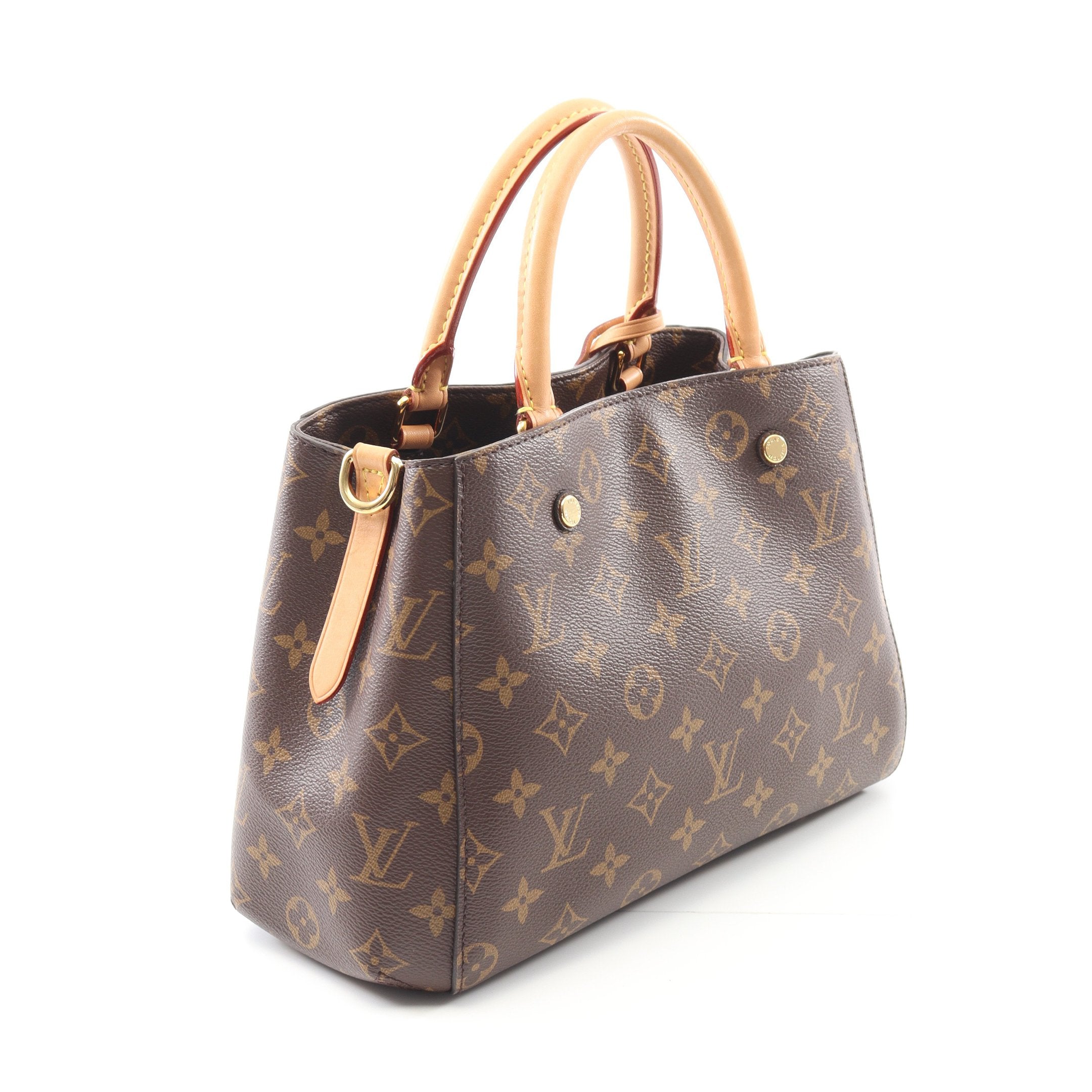 ルイヴィトン モンテーニュBB モノグラム ハンドバッグ 2way ブラウン