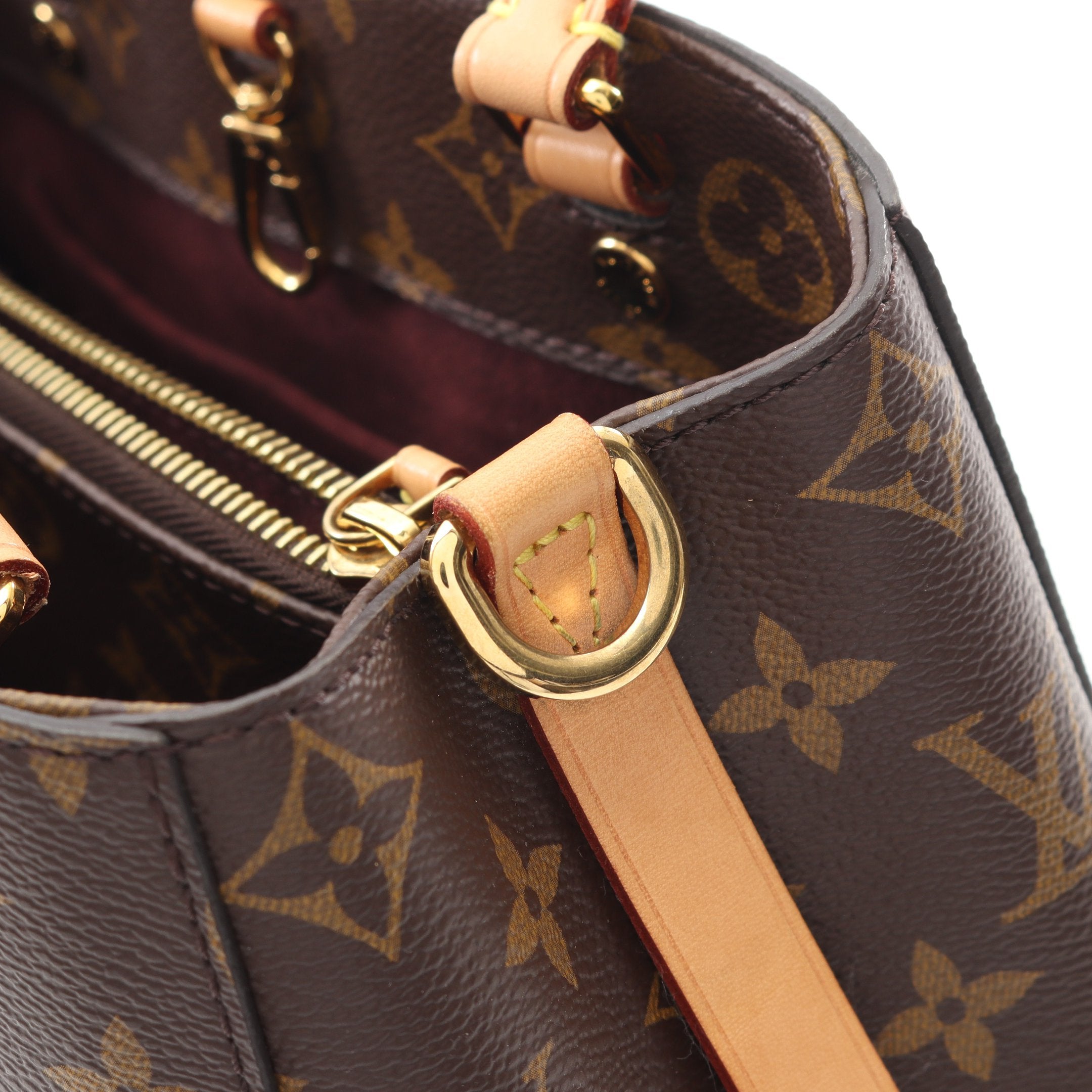 ルイヴィトン モンテーニュBB モノグラム ハンドバッグ 2way ブラウン