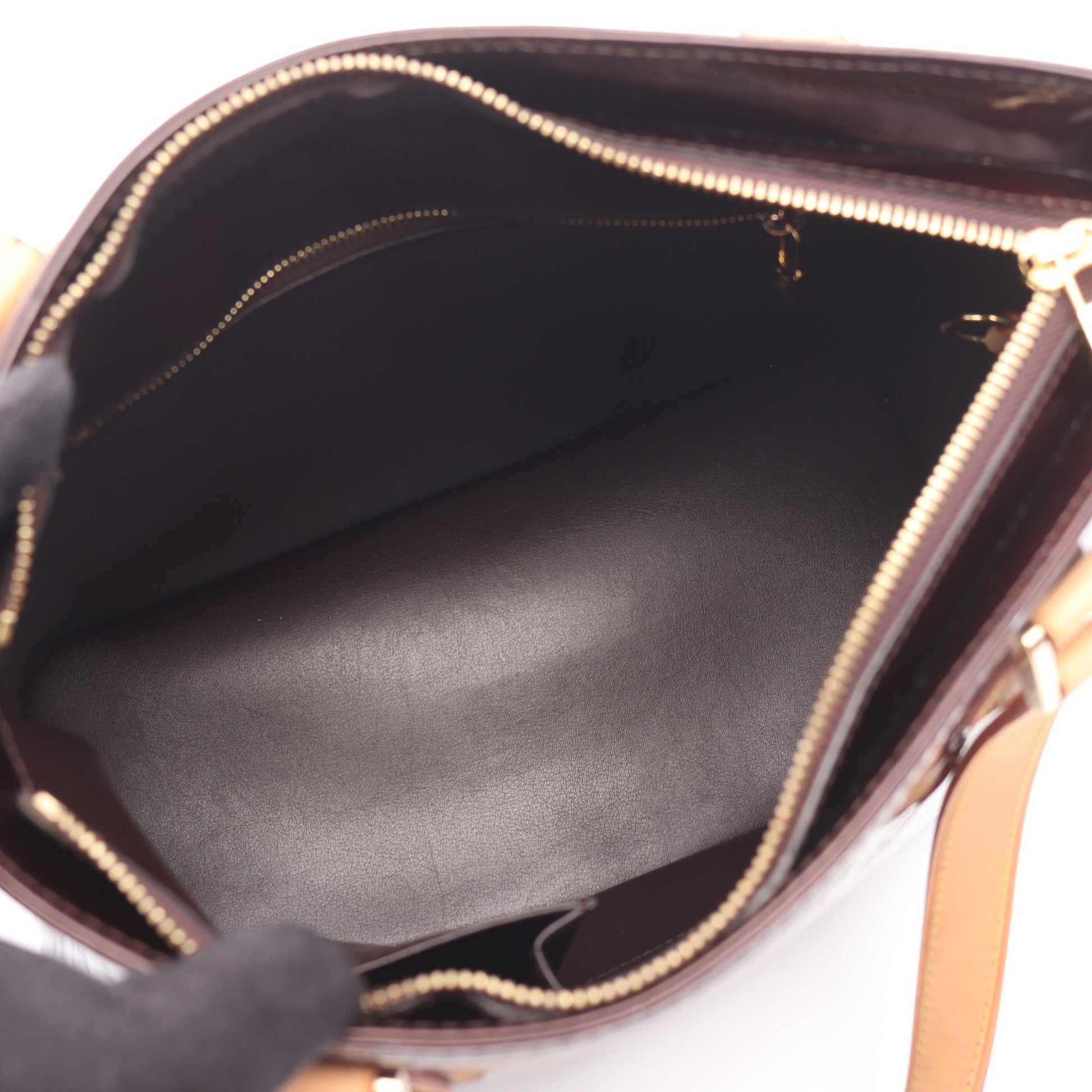 ヒューストン モノグラムヴェルニ アマラント ハンドバッグ レザー ダークパープル ルイヴィトン バッグ LOUIS VUITTON