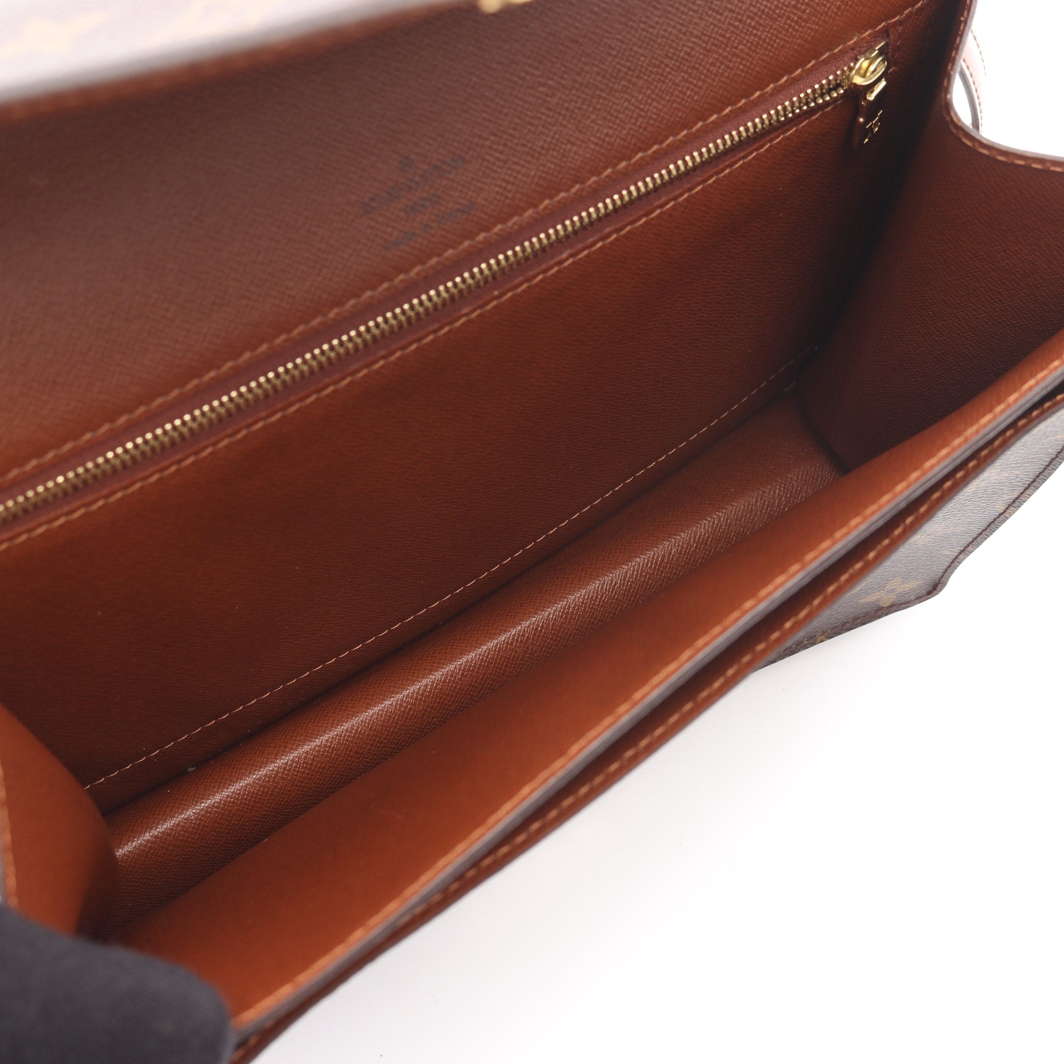 モンソー モノグラム ハンドバッグ PVC レザー ブラウン 2WAY ルイ