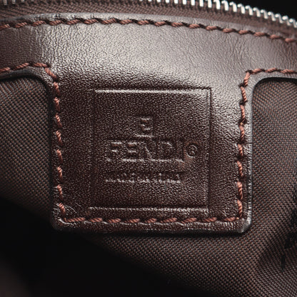 マンマバケット ズッカ ハンドバッグ キャンバス レザー ブラウン ダークブラウン フェンディ バッグ FENDI
