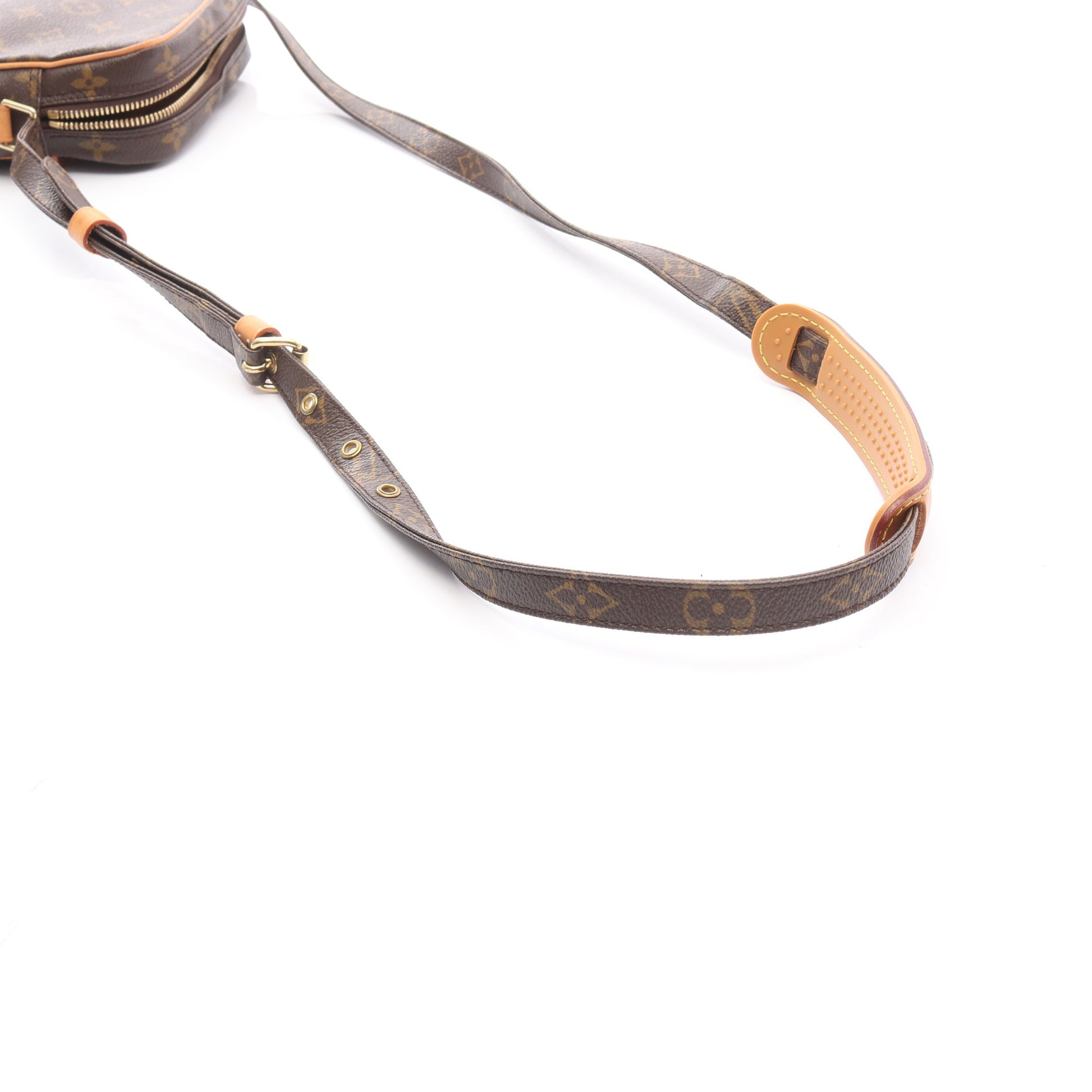 ダヌーブ モノグラム ショルダーバッグ PVC レザー ブラウン ルイヴィトン バッグ LOUIS VUITTON
