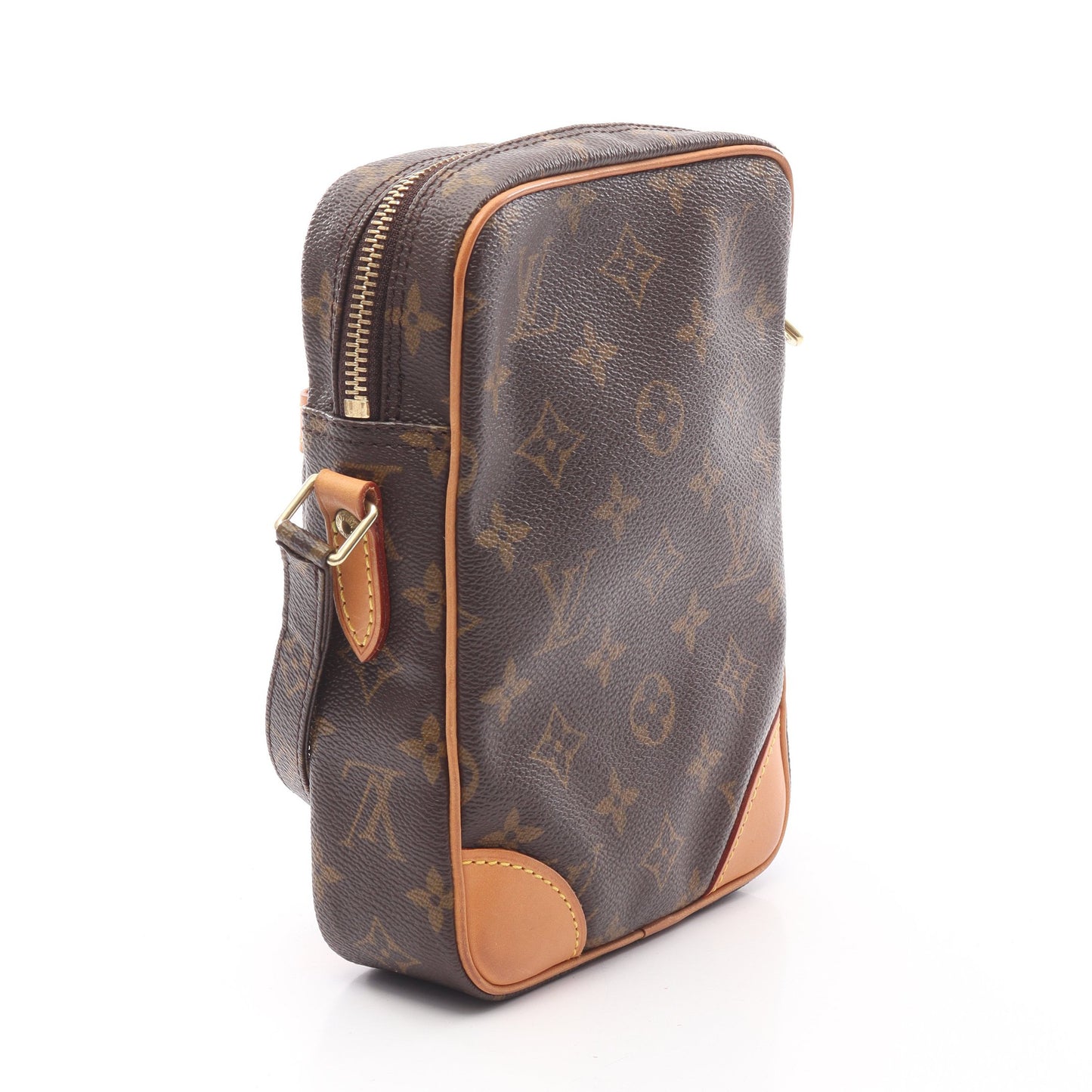 ダヌーブ モノグラム ショルダーバッグ PVC レザー ブラウン ルイヴィトン バッグ LOUIS VUITTON