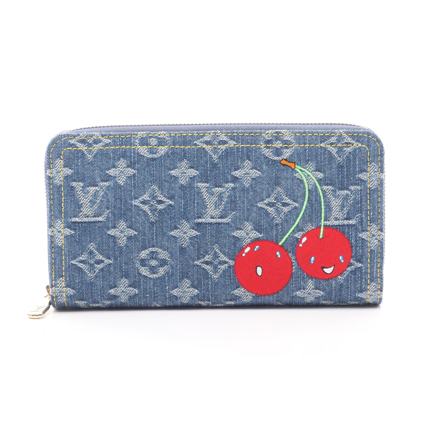 LOUIS VUITTON × 村上隆 ジッピーウォレット モノグラムチェリーデニム 